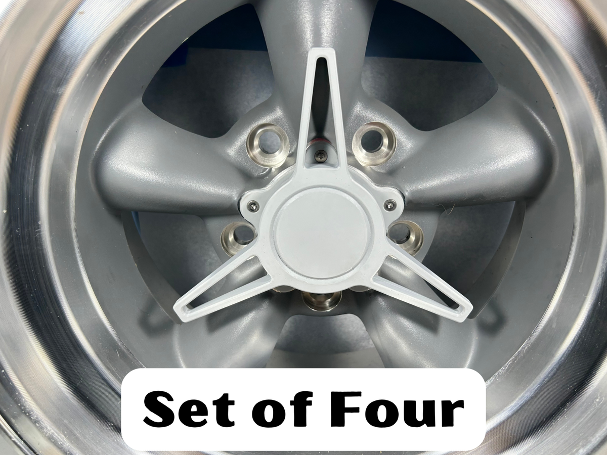 Knock Off Tri Bar Spinner Center Cap Set for Torq Thrust Wheels 3D
