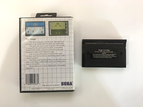 The Ninja (Sega Master System, 1987) Box & Game, No Manual - Tested - US Seller - Picture 2 of 7