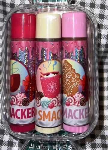 Lip Smackers Candy 3 Lip Smackers! Candy Shaped!Punch,Hot Cocoa,Sugar Cookie New - Picture 2 of 10