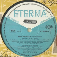 HORST STEIN LEONCAVALLO PAGLIACCI BAJAZZO ETERNA ED.1 10" STEREO 725008 NM