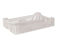 Plastic Ventilated Stacking Food Grade Bakery Euro Trays - 60 x 40 x 12cm