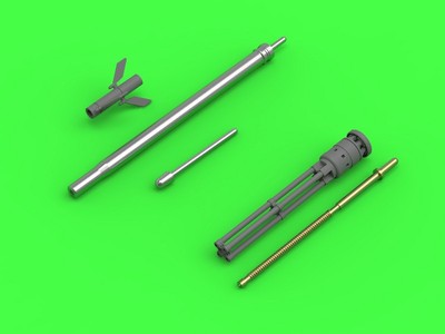 12,7mm Yak-B GATLING GUN & DUAS PROBE to TRUMPETER Mi-24 D/V HIND#35003 MASTER