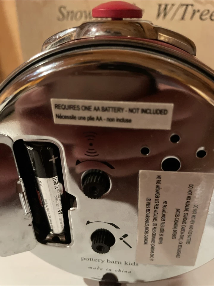 Pottery Barn Kids - Reloj Despertador - Big Ben Estilo Retro - Rojo Foto 3 de 4