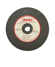 Cratex 4" x 1/8" x 1/2" Resin Bonded Rubber Wheel (Extra Fine Grit)