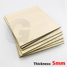 5mm Thick Basswood Square Sheets Plywood Board Panel Boat House Model Craft DIY