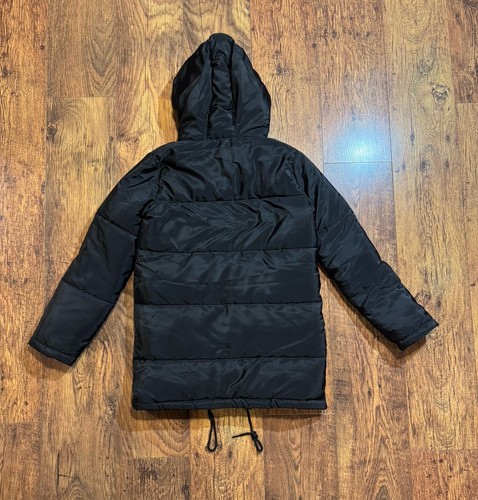 New Hooded Longline Puffer Jacket Parka Long Sleeve Women’s Small UK 8 Black - Picture 4 of 11