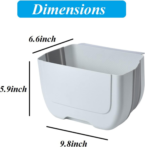 Hanging Kitchen Trash Can,Foldable Waste Bin for Kitchen,Hanging Folding Mini Tr - Picture 6 of 12
