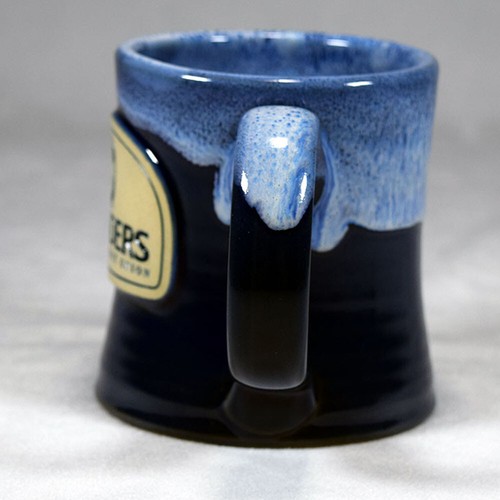 Taza de té de café Deneen Pottery esmalte por goteo azul fundadores cooperativa de crédito - Imagen 2 de 7