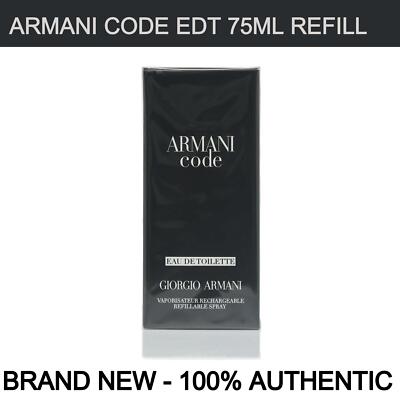 Giorgio Armani Armani Code Eau de Toilette for Men Refill 2.5oz, Brand New!
