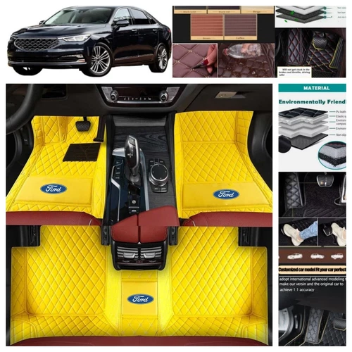 For Ford Taurus 2010-2019 Car Floor Mats PU Leather Waterproof Custom Carpets - Picture 20 of 36