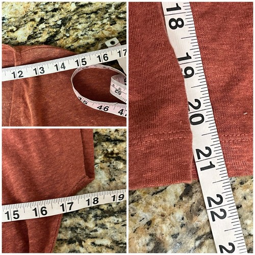 Banana Republic Rust Crop Wrap Blouse Linen Beach Boho Peasent Preppy Coastal SP - Picture 5 of 9