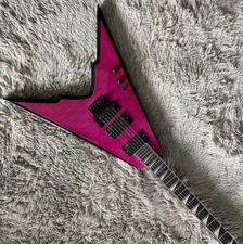 Arrows Left Handed Electric Guitar Purple Maple Top H-H Pickups Free Shipping