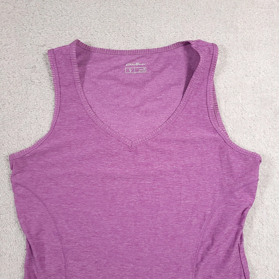 Eddie Bauer Shirt Women's Medium Purple V Neck Sleeveless Athletic Workout Tank - Изображение 3 из 4