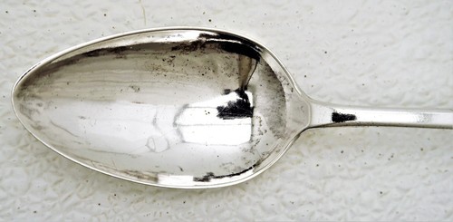 Set of 3 European Solid Silver Serving Table Spoon Engraved Shield Crest R mono - Picture 5 of 11