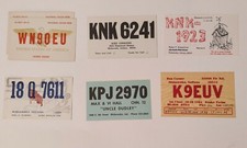 Mishawaka, IN: lot of 7 QSL cards postcard-sized, Indiana ham + CB radio