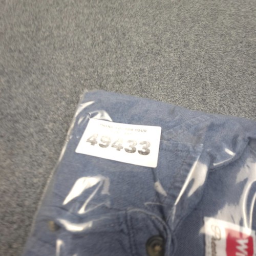 Wrangler Shirt Mens 3XLARGE TALL blue Short Sleeve Button Up collared Size 3XLT - Picture 8 of 8