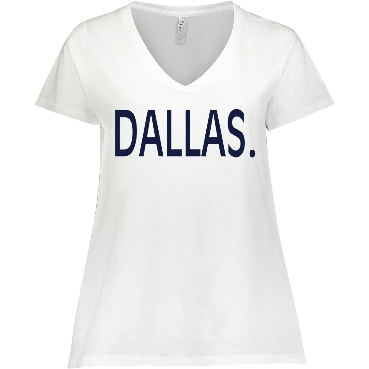 Camisetas con cuello en V talla grande para mujer