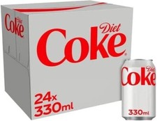 Diet Coke Can Cola, Box 330 ml (Pack of 24) Fast Delivery