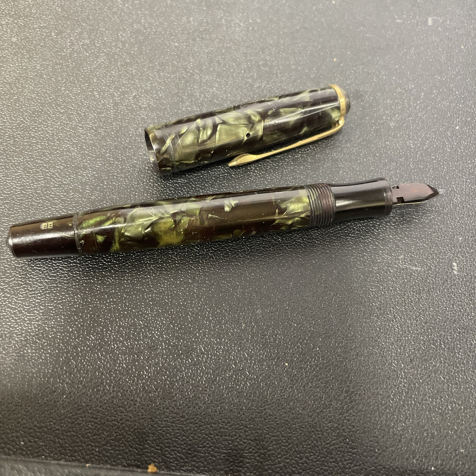 Light Green Marbled 244 MONTBLANC Piston Filler Fountain Pen Size 4 Nib 14 C