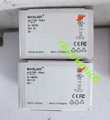Brand New BASLER ACA1300-60GM Industrial Camera Fast delivery FedEx or DHL