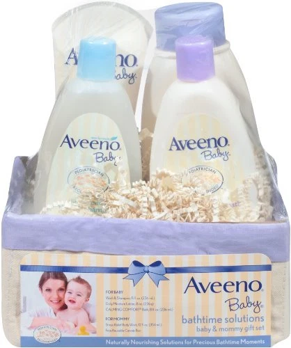 Aveeno Baby Bathtime Solutions Baby & Mommy Gift Set (9 Pack)