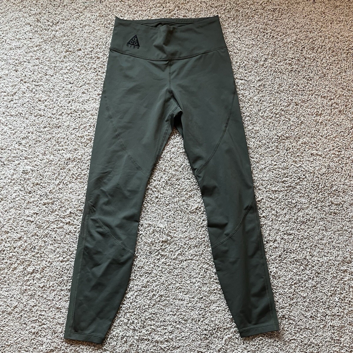 Nike ACG Women's Olive Green Leggings Hiking Outdoors Size Small