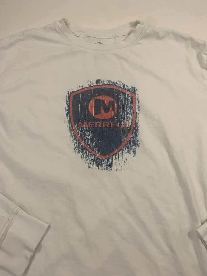 Merrell Shirt Mens Medium White Long Sleeve Crew Neck Casual Outdoor - Image 3 of 4