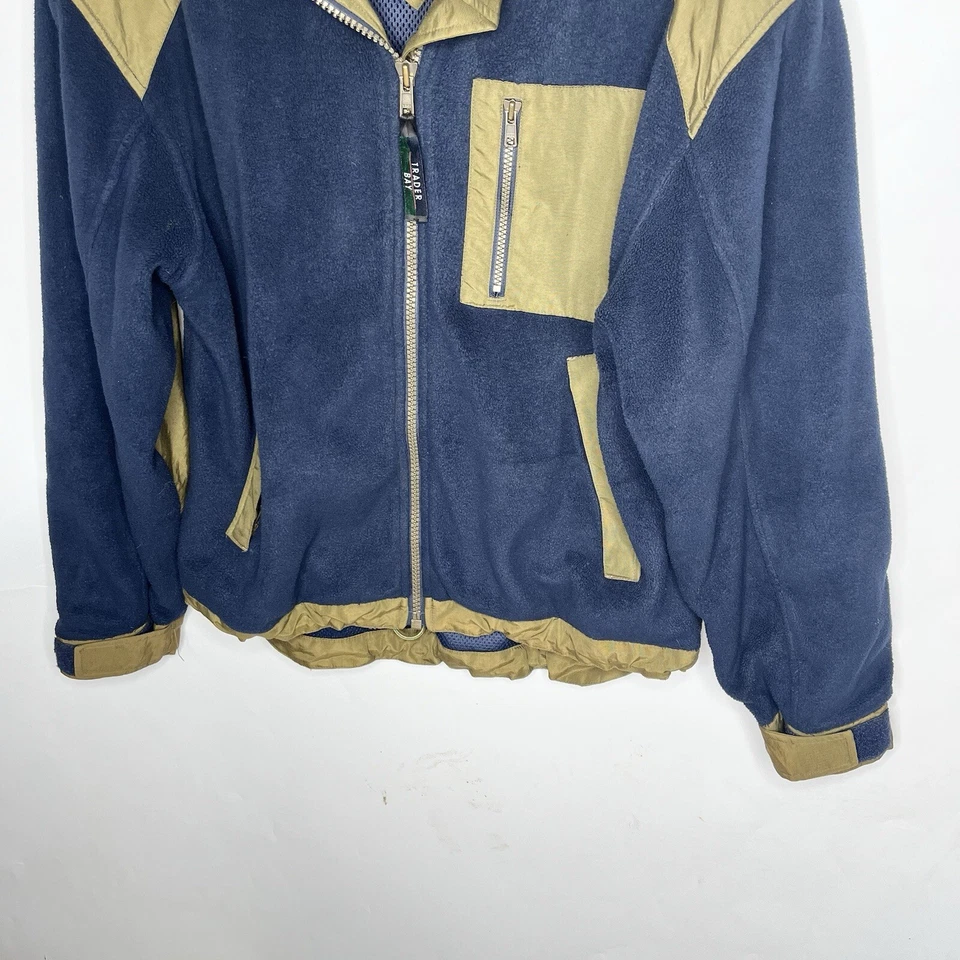 Vintage Trader Bay Fleece Zip Front Colorblock Hoodie Bomber Jacket Coat Men’s M - Image 4 of 4