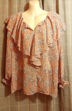 summer floral ruffle blouse