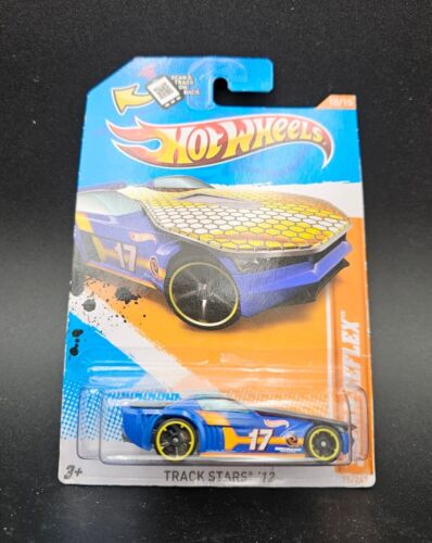 2012 Hot Wheels #75 Track Stars 10/15 SOLAR REFLEX Blue w/Black OH5 Sp Yell Rims - Picture 1 of 2