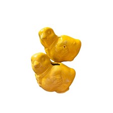 Vintage Lot Of 5 Large Beautiful Macram  Ceramic Pottery Beads Handmade Glazed