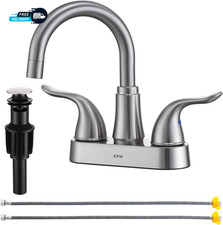 Bathroom Sink Faucet 2 or 3 Hole Brushed Nickel Centerset 4 Inch