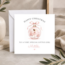 Personalised Christmas Card,  1st Christmas - Daughter, Granddaughter, Niece
