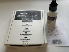 Stampin Up WHISPER WHITE Retired 2018 Pad and CRAFT PIGMENT Ink Refill Reinker
