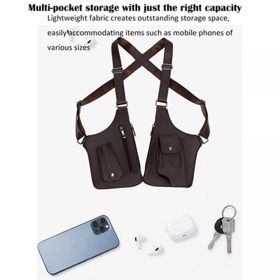 Umhängetasche, Premium Leder verstellbar Achsel Schultertasche für Herren