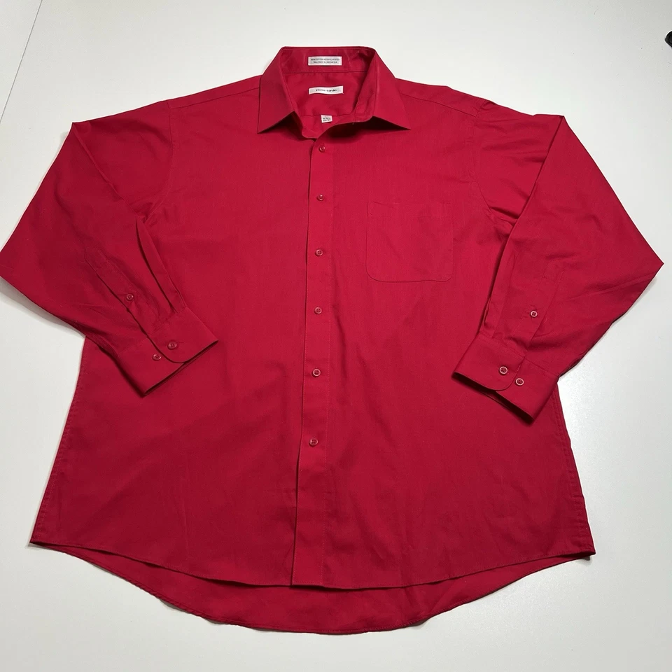 Мужская сорочка Pierre Cardin с длинным рукавом на пуговицах - пурпурная - размер L - Изображение 4 из 4