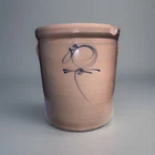 Stoneware Salt Glaze Crock Cobalt Blue Lazy Eight Bee Sting  3 Gallon Free Ship!