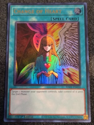 Change of Heart - RA01-EN050 - Ultra Rare - 1st Edition Near Mint Yugioh Card