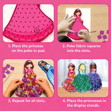 Poke-In Art - Magical Princesses, Mess-Free Fun for Kids, DIY Wood Craft Kits...