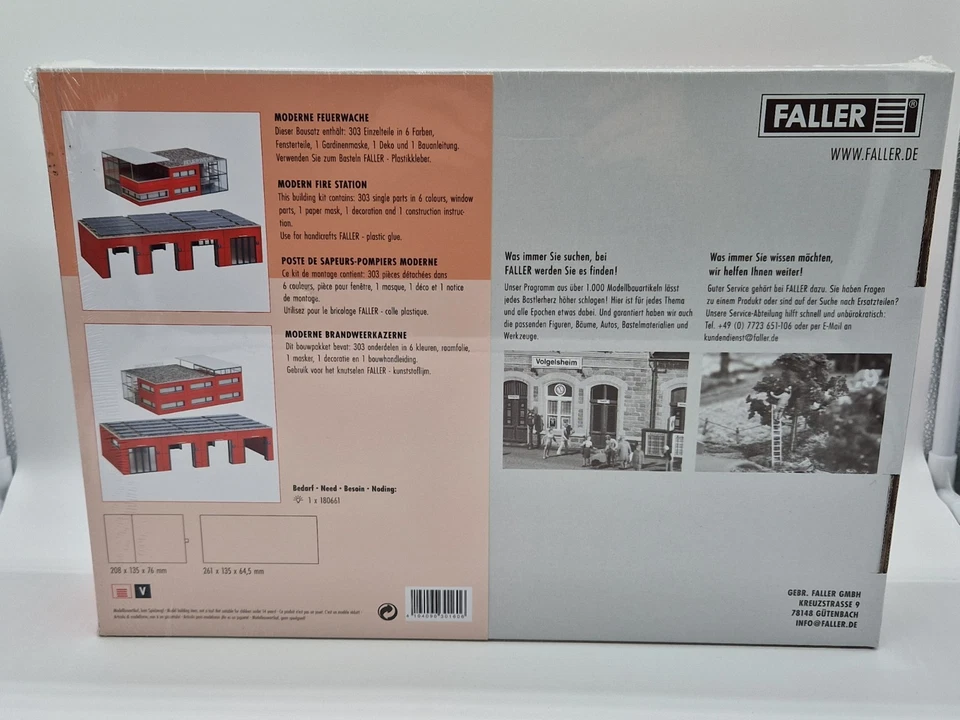 Faller Bausatz 130160 Moderne Feuerwache OVP Neu H0 (778) - Bild 2 von 3