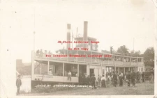 WI, Stockbridge, Wisconsin, RPPC, Steamer Leander Choate, 1910 PM