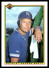 George Brett 1990 Bowman #382 Royals MLB READ FREE SHIPPING AutographDen