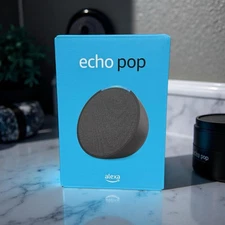 Amazon Echo Pop Smart Speaker – Alexa & Bluetooth Loud Sound Bass Black New