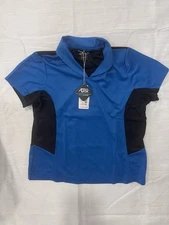North End Sport Cool Logik Women’s Performance Polo Blue & Black Size XL New *B*