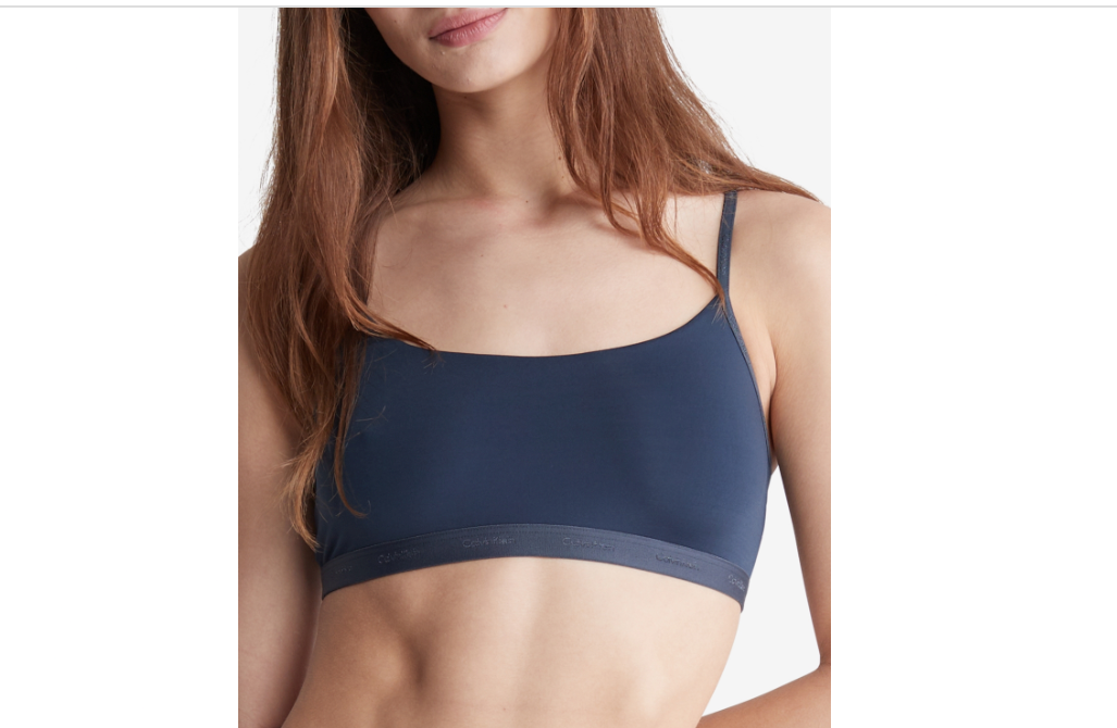 Calvin Klein Women's Form to Body Unlined Bralette Blue SIze S 01278