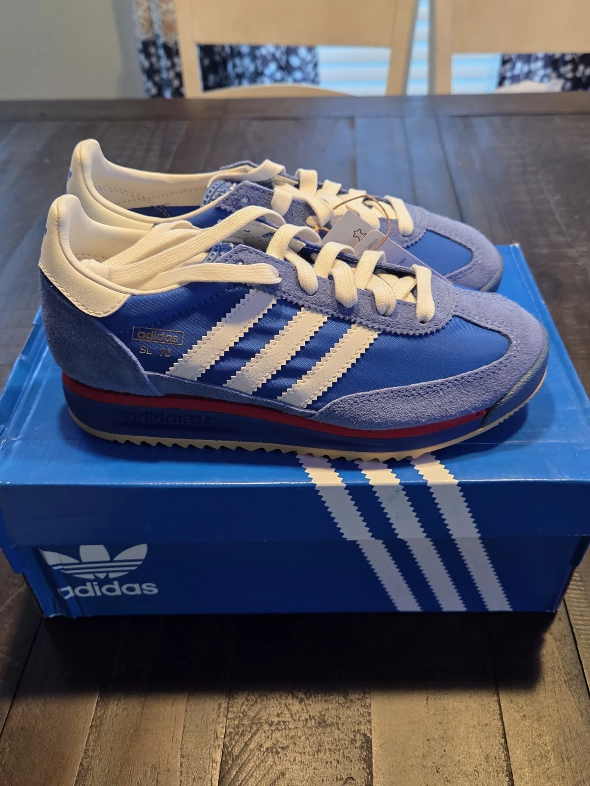 adidas SL 72 Retro Shoes Originals Blue France Edition Classic Shoes Kids Size 4