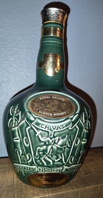 Royal Salute Scotch Whisky Bottle, Chivas Brothers Limited Edition Wade, Green