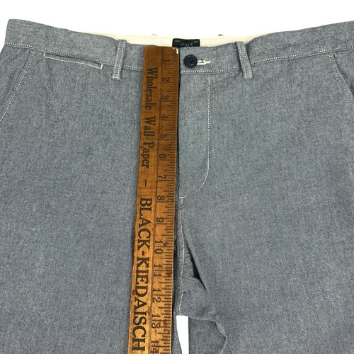 J Crew Pants Men's 35x32 770 Straight Blue Chambray Cotton Stretch Chino NWT - Picture 17 of 19
