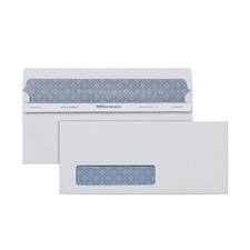 Pack of 500 Office Depot #10 Lift & Press Premium Security Envelopes, Left Wind