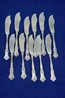 R.WALLACE & SONS STERLING BUTTER SPREADERS SOLID BLADES. FLORAL ELEVEN 9 troy ou